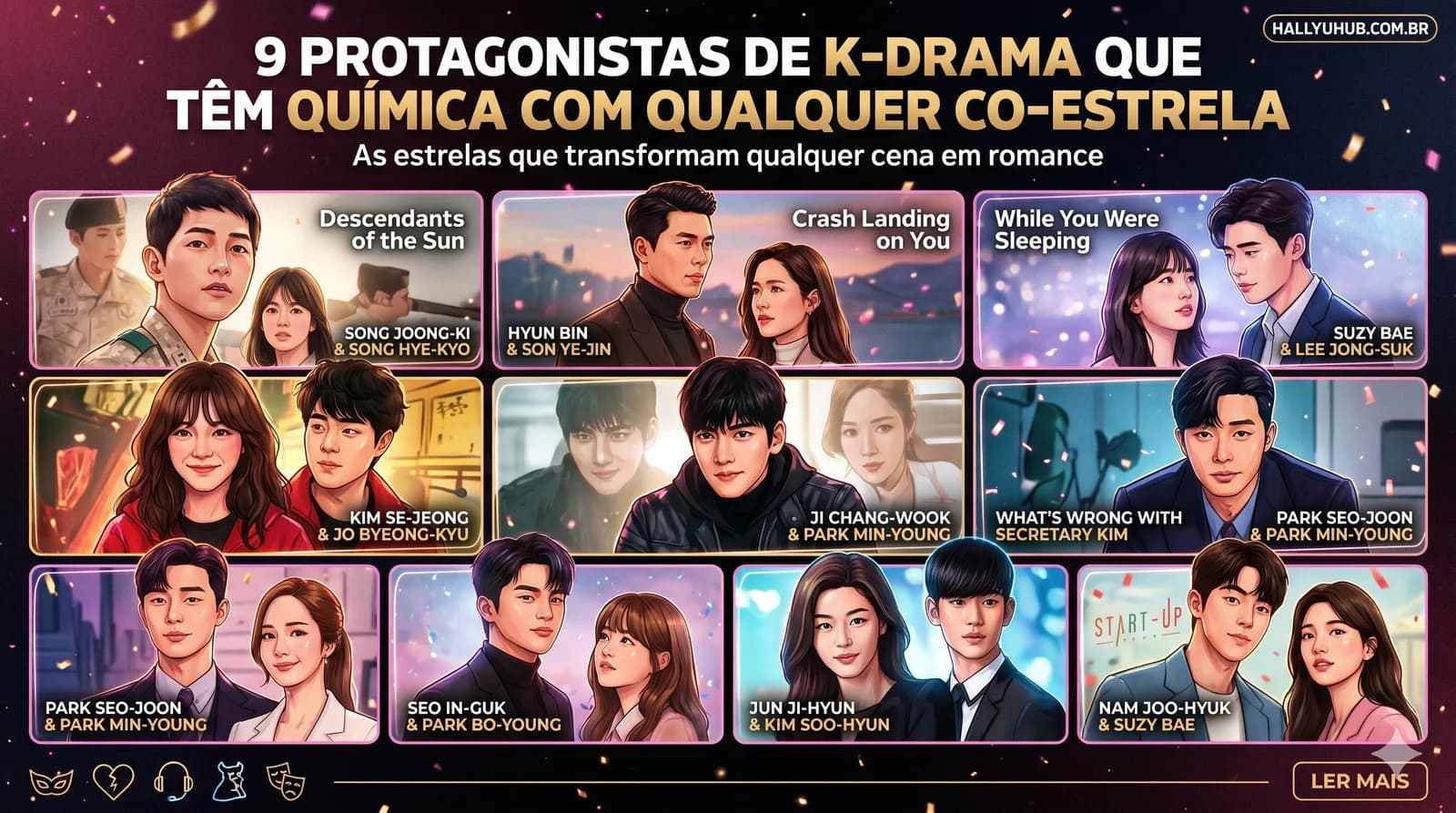 9 protagonistas de K-Drama que combinam com qualquer par